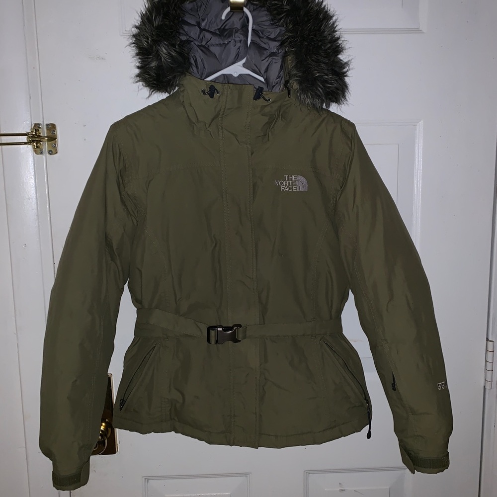 Olive green winter coat